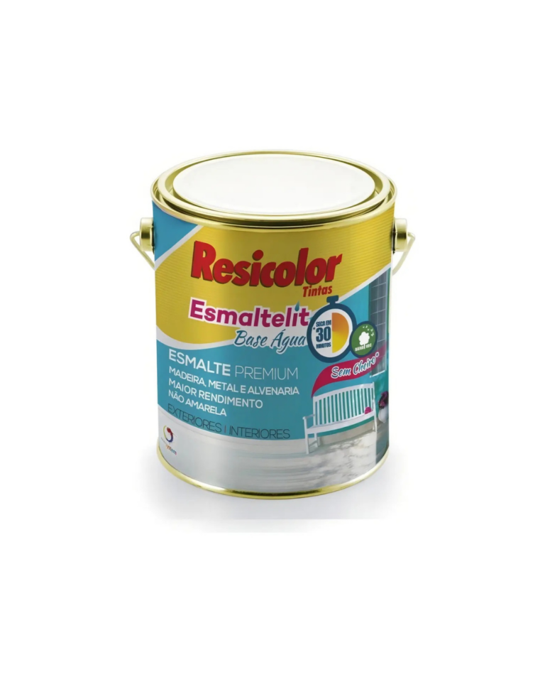 Esmalte Esmaltelit Base D'água Branco 3.6Lt - Resicolor