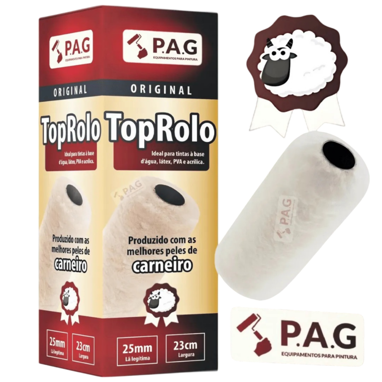 Rolo de Lã Top Rolo 23cm 25mm c/ Caixinha- P.A.G