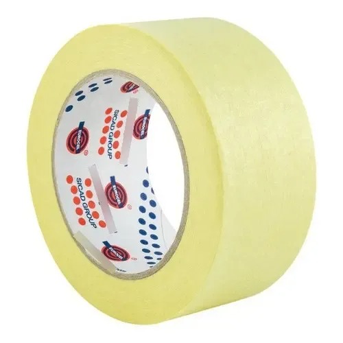 Fita Crepe Automotiva Amarela 50mm x 50m - Eurocel
