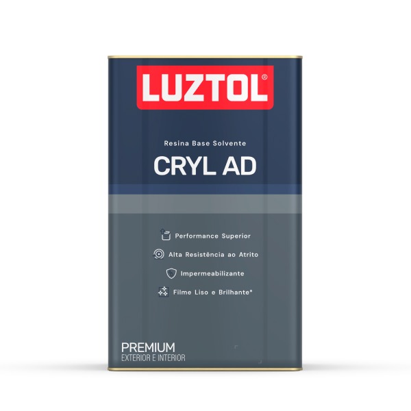 Resina Acrílica Base Solvente Incolor Impermeabilizante Premium Cryl Brilhante 18lt - Luztol