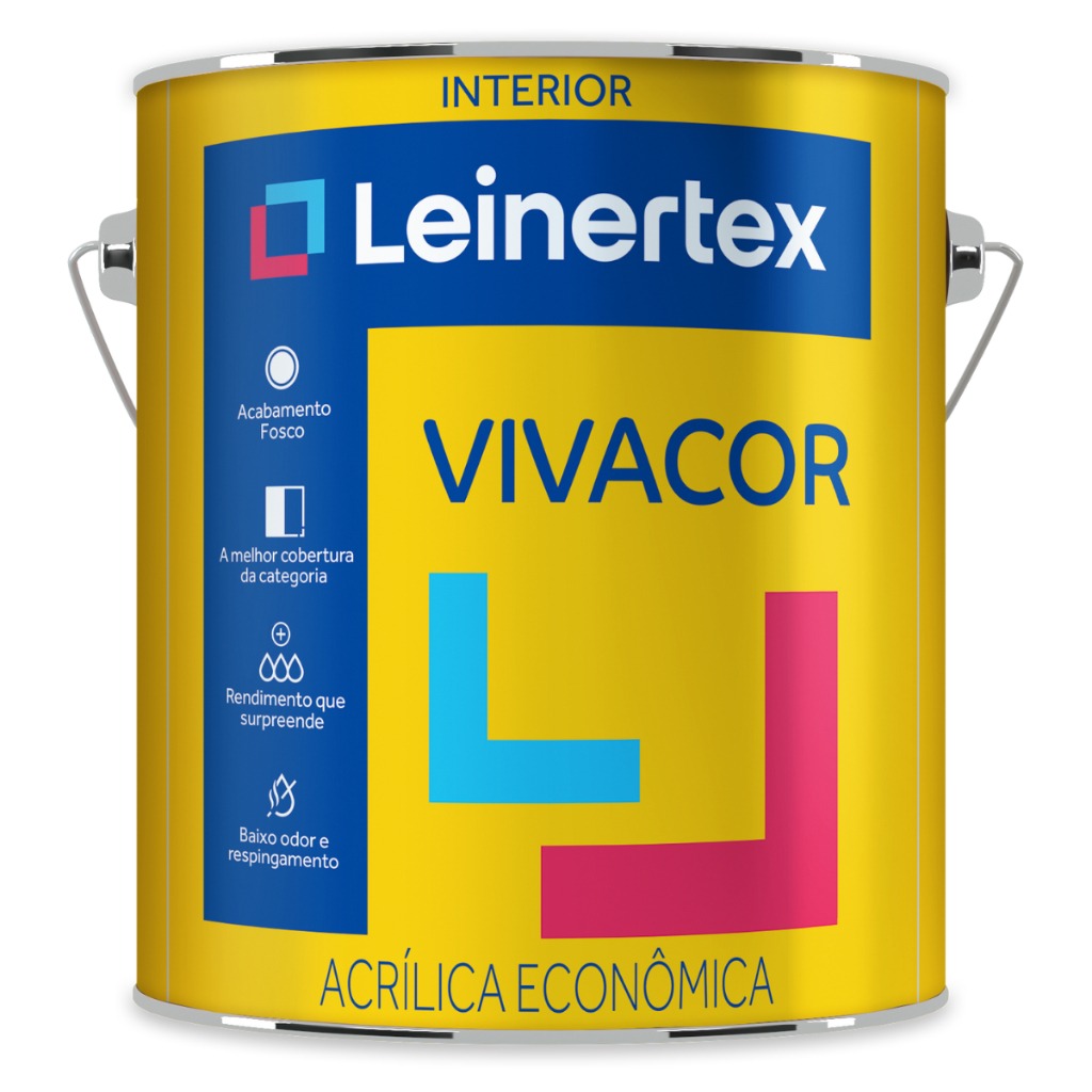 Tinta Acrílica Fosca Vivacor Parede e Teto 3,6lt e 18lt – Leinertex