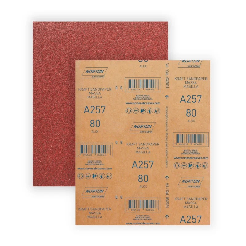 Lixa para Parede A257 Grao 80 – Norton